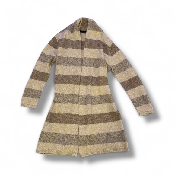 Jenni Kayne Yak Alpaca Striped Cardigan Coat XL Coastal Capsule Quiet Luxury - Picture 3 of 8